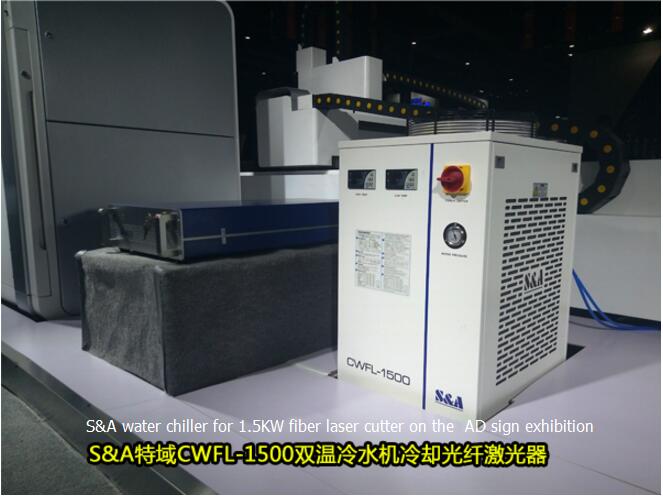 S&A охладитель воды для резца лазера волокна 1.5 kW на выставке знака объявления
