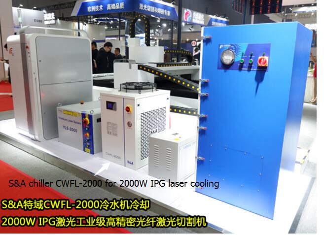 S&A охладитель CWFL-2000 для охлаждать лазера 2000W IPG