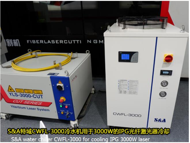 S&A охладитель воды CWFL-3000 для охлаждать лазер IPG 3000W
